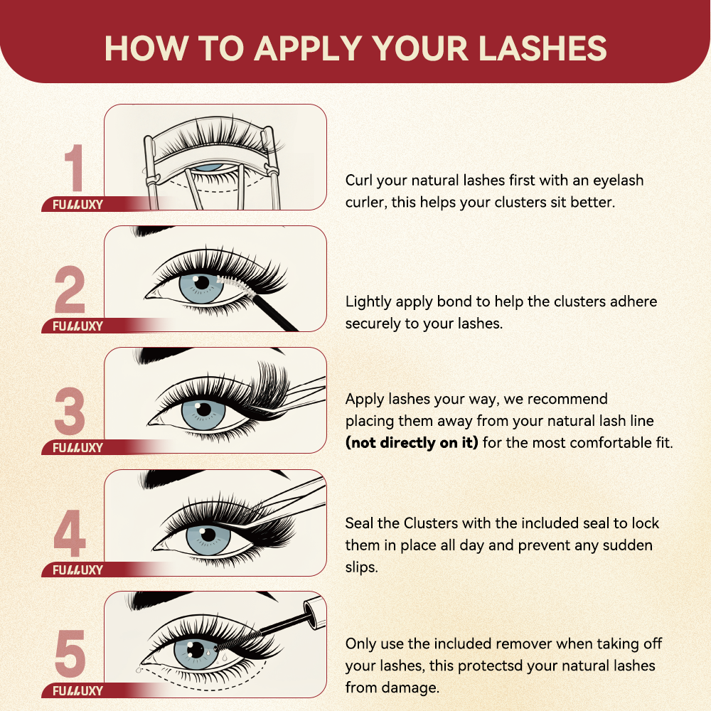 Fulluxy Clear Lash Glue Bond & Seal System for Cluster Lashes