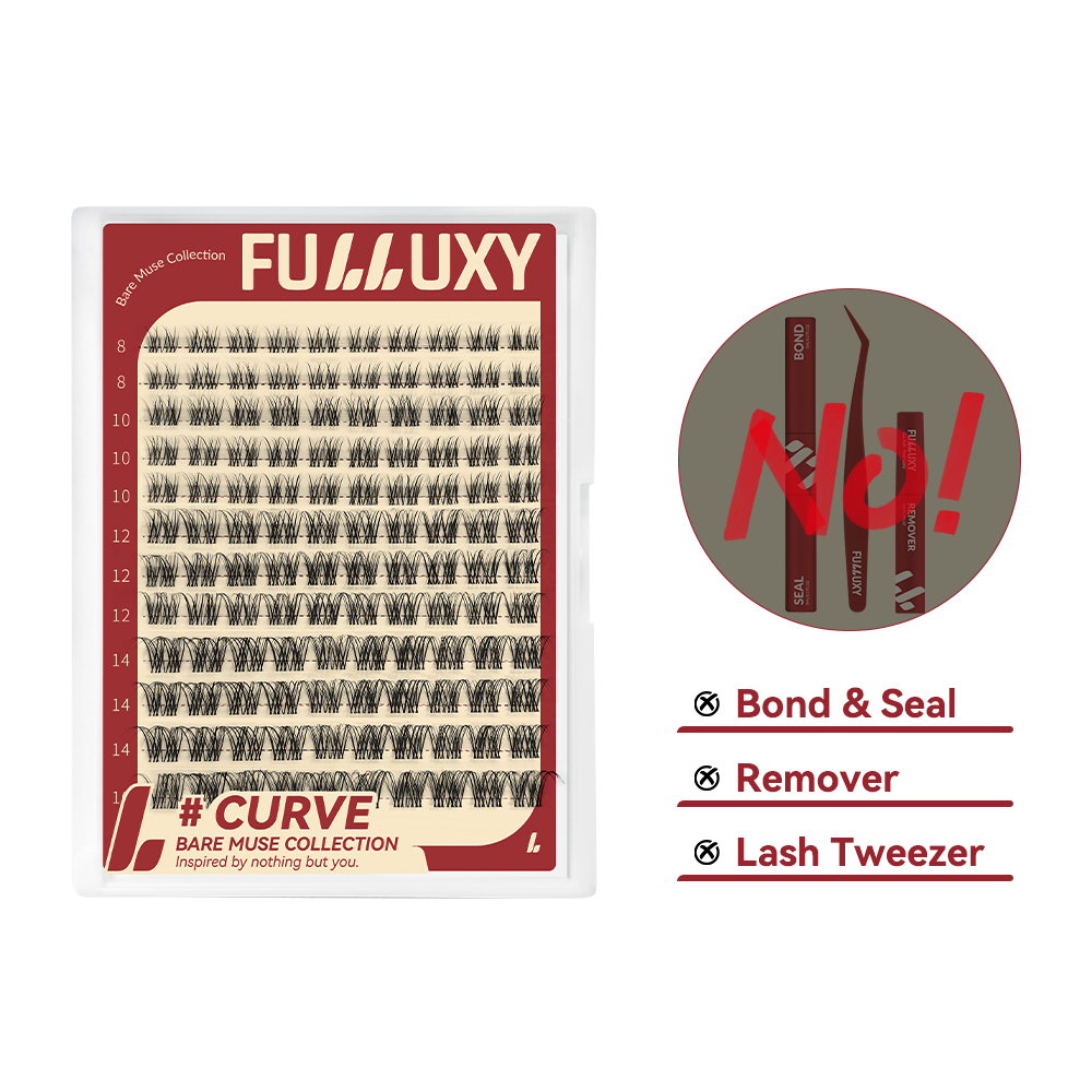 Fulluxy Curve Lash Clusters | Lash Only Natural D Curl