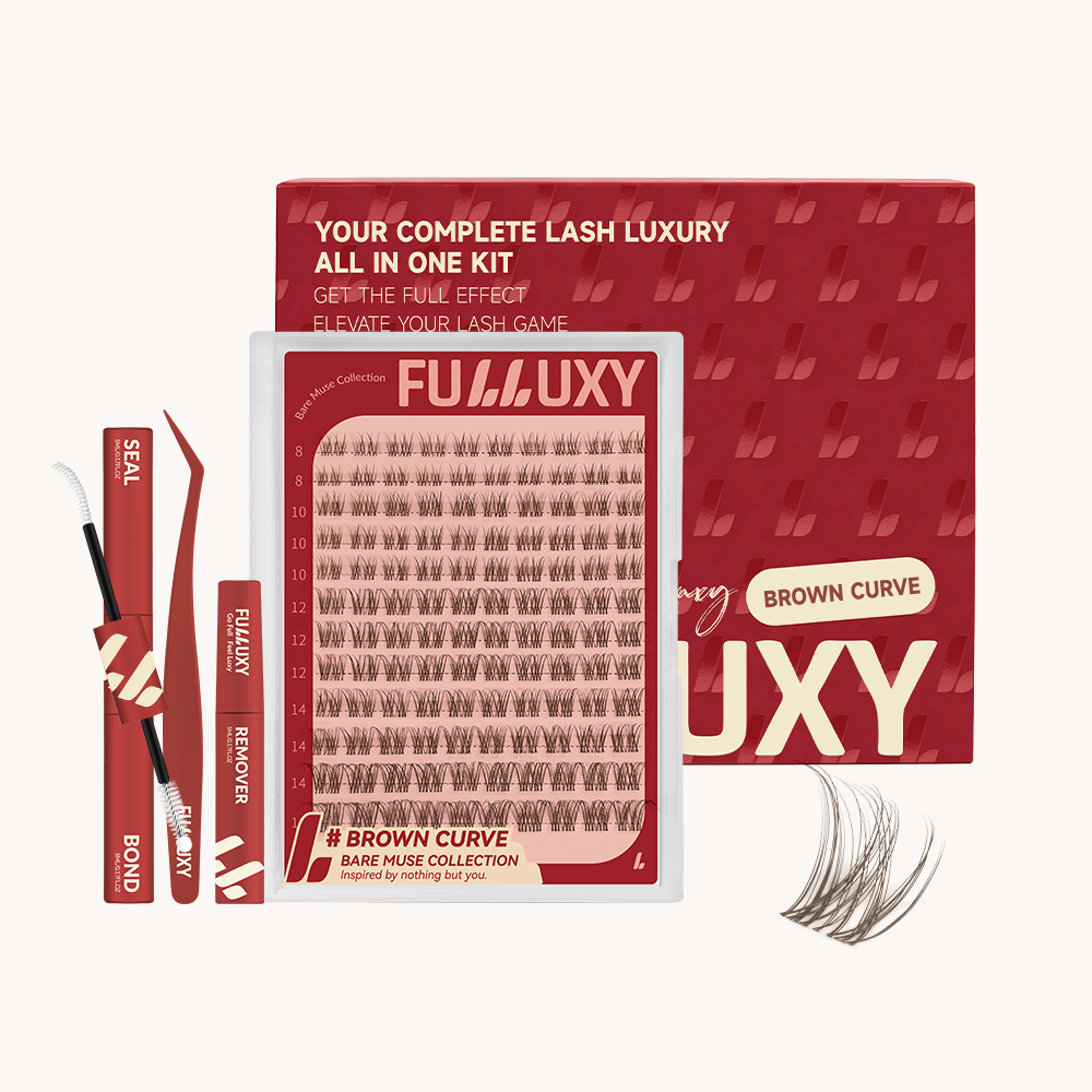 Fulluxy Brown Curve DIY Cluster Lash Kit