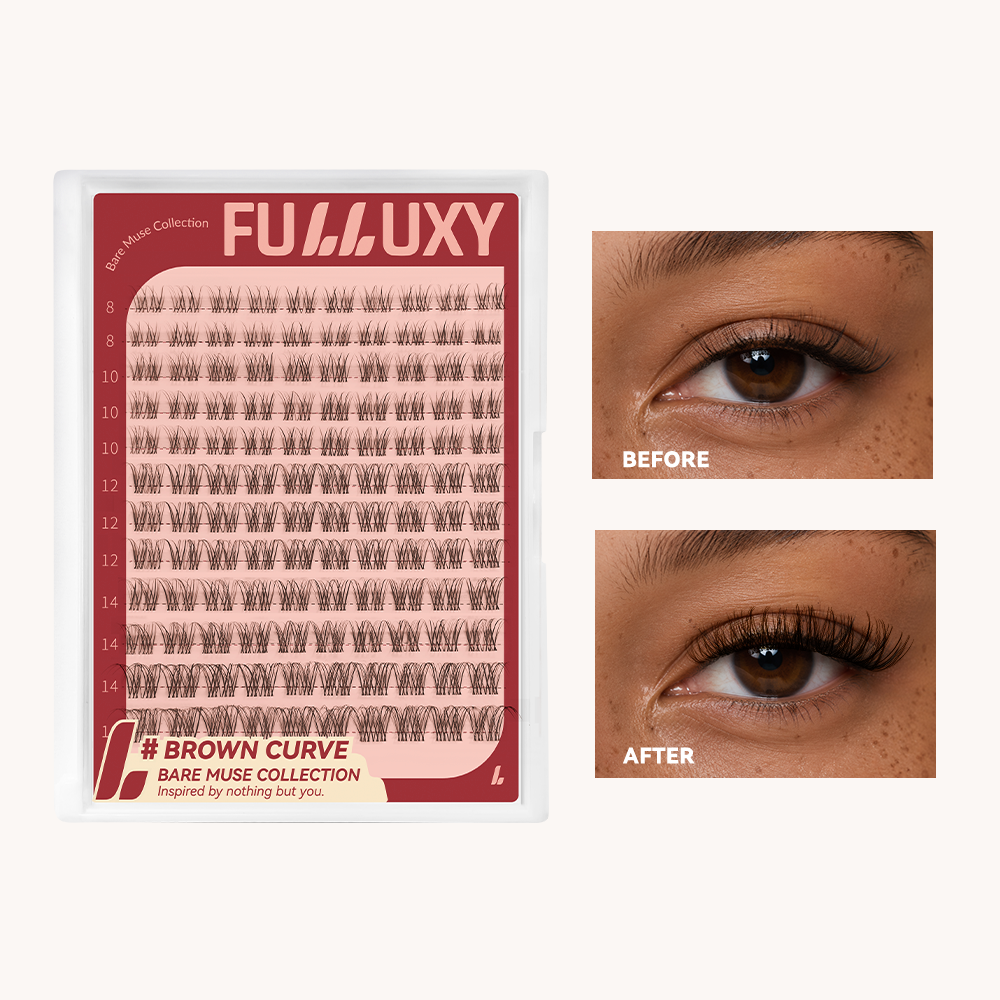 Fulluxy Brown Curve DIY Cluster Lash Kit