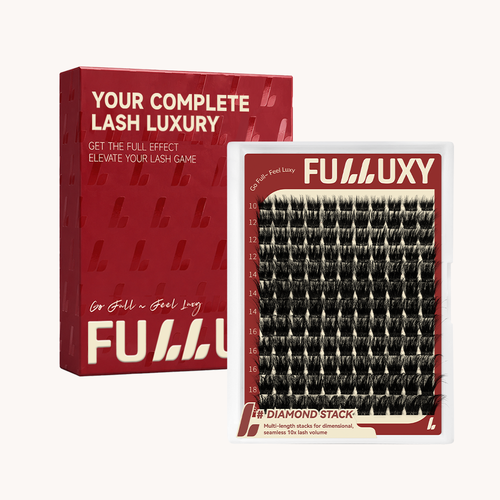 Fulluxy Diamond Stack Lash Clusters | Lash Only D Curl Multi-Length Volume