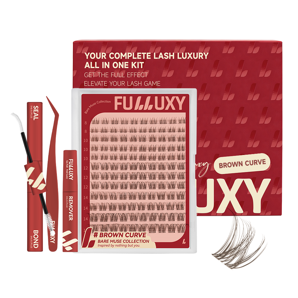 Fulluxy Brown Curve DIY Cluster Lash Kit