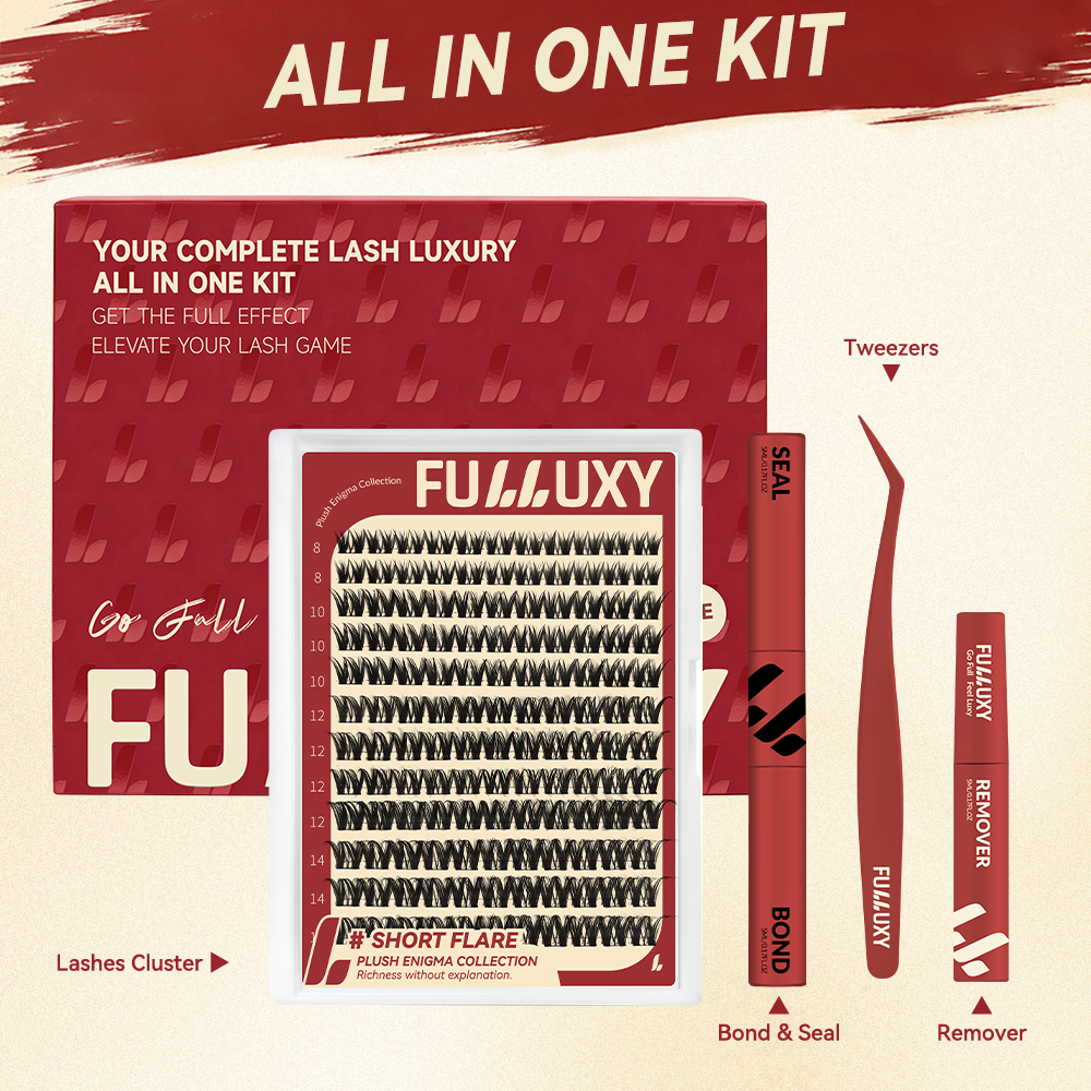 Fulluxy Short Flare DIY Cluster Lash Kit