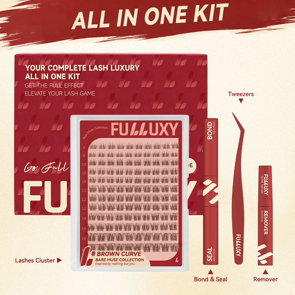 Fulluxy Brown Curve DIY Cluster Lash Kit