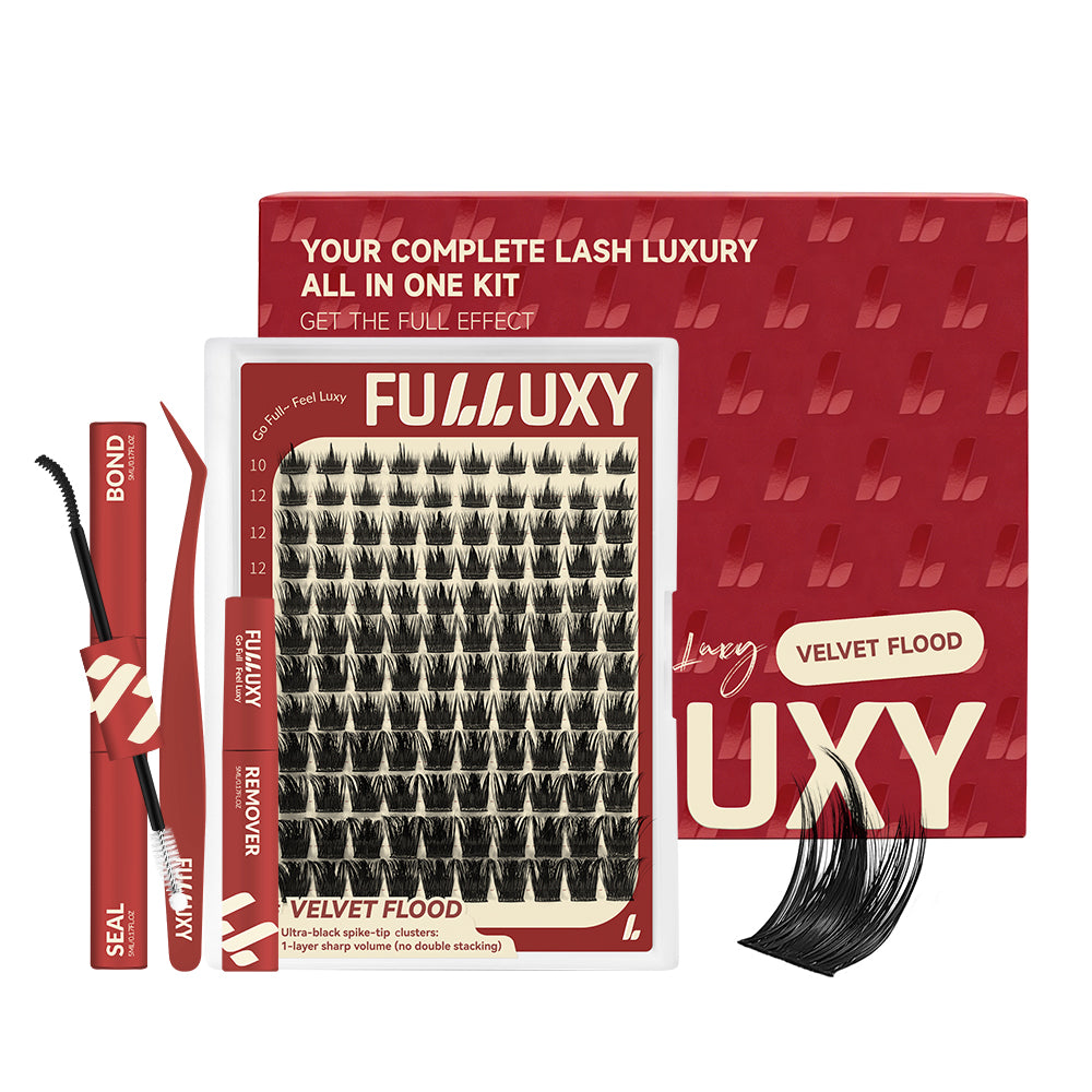 Fulluxy Velvet Flood Lash Clusters Kit