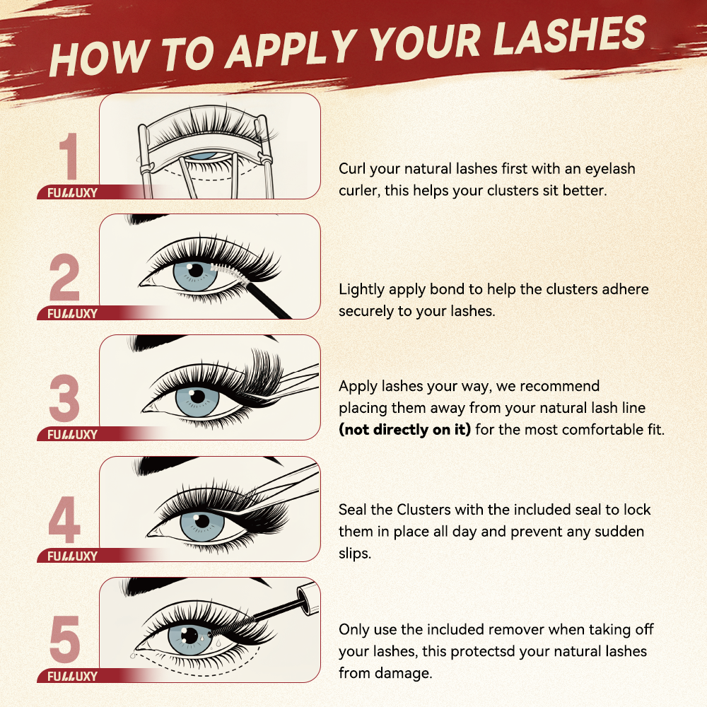 Fulluxy Curve DIY Cluster Lash Kit