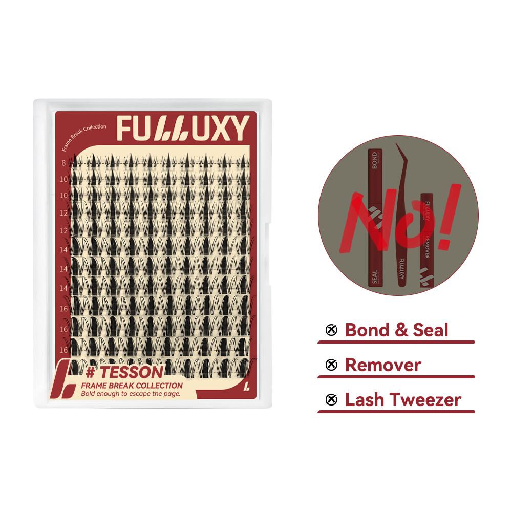 Fulluxy Tesson Lash Clusters | Lash Only Spiked D Curl Volume