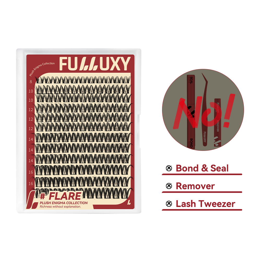 Fulluxy Flare Lash Clusters | Lash Only Spiked Tip D Curl Volume