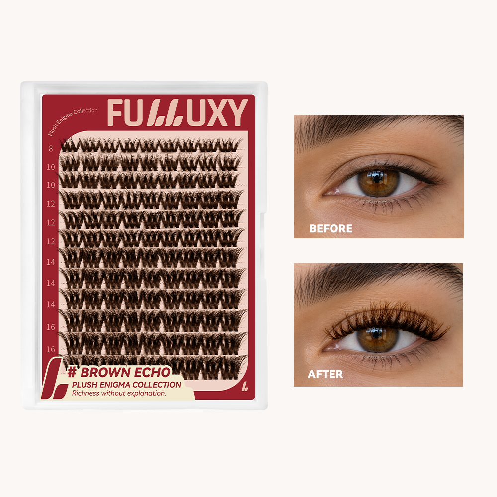 Fulluxy Brown Echo DIY Cluster Lash Kit