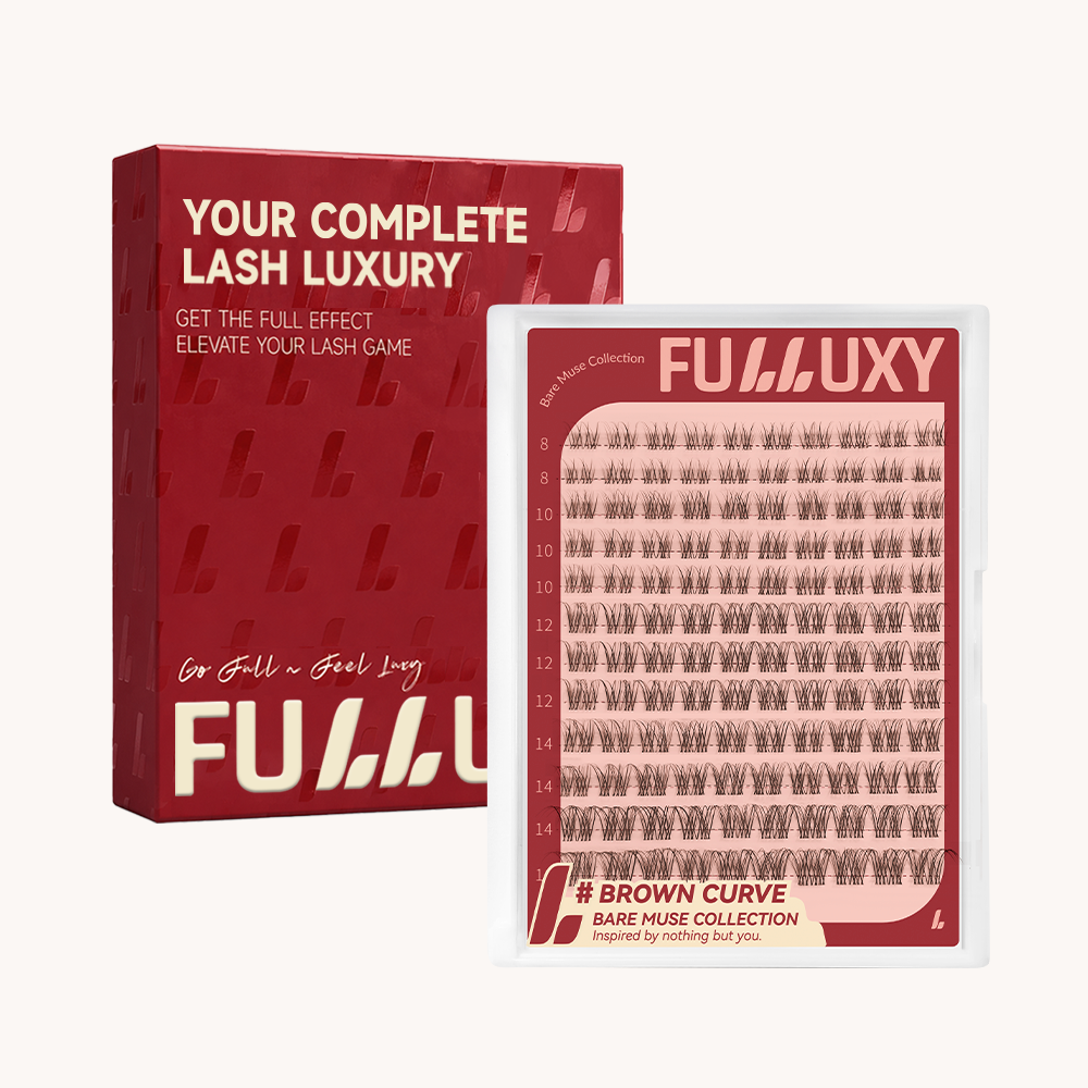 Fulluxy Brown Curve Wimpern-Büschel | Nur Wimpern Braun D Curl