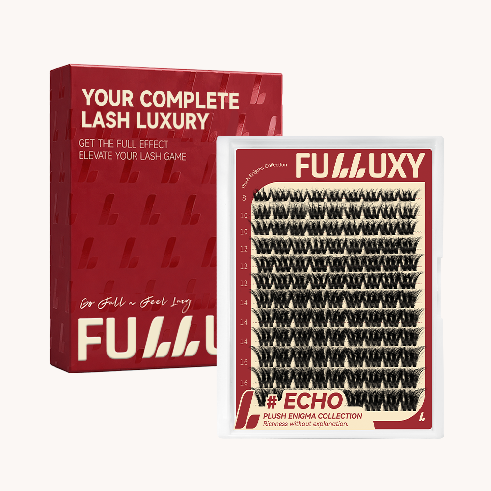Fulluxy Echo Lash Clusters | Lash Only Ultra-Black D Curl Volume
