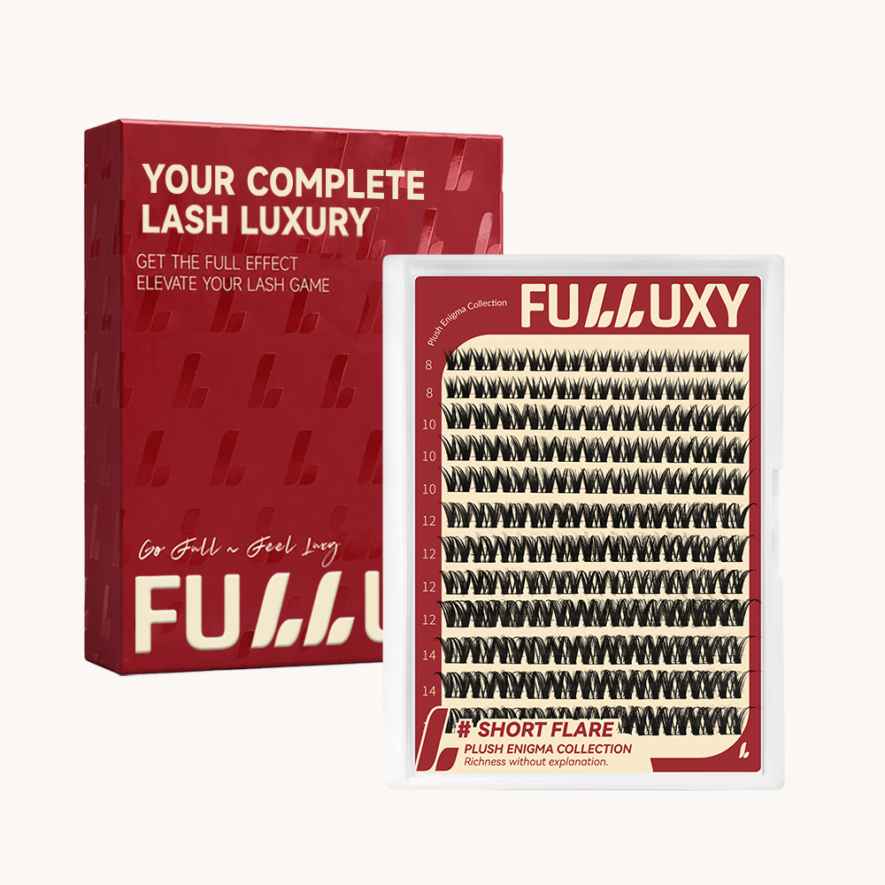 Fulluxy Short Flare Lash Clusters | Lash Only D Curl Plush Enigma Collection