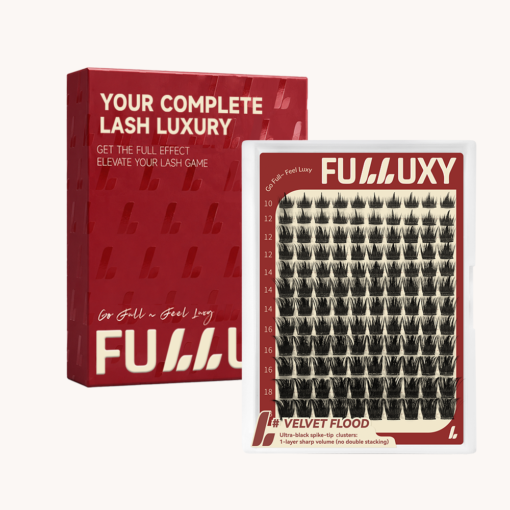 Fulluxy Velvet Flood Lash Clusters | Lash Only Spike Tip D Curl