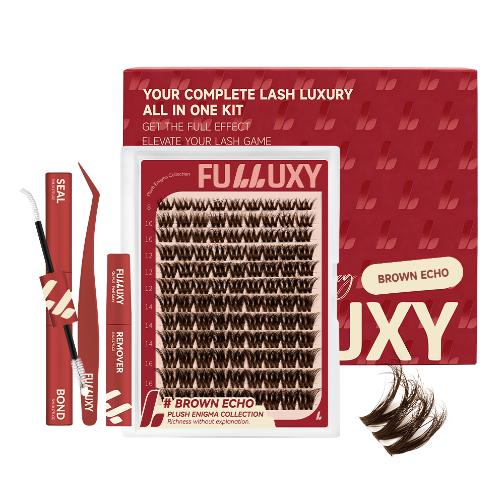 Fulluxy Brown Echo DIY Cluster Lash Kit