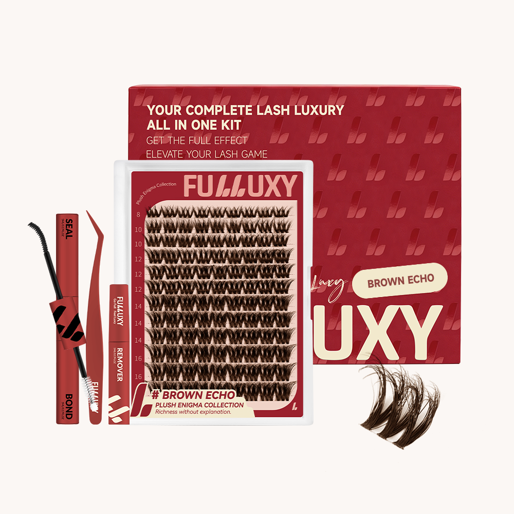 Fulluxy Brown Echo DIY Cluster Lash Kit